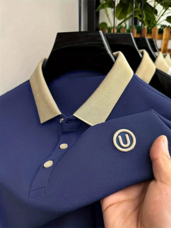 Men's Summer Embroidered Polo – Elegant Summer Style - 6