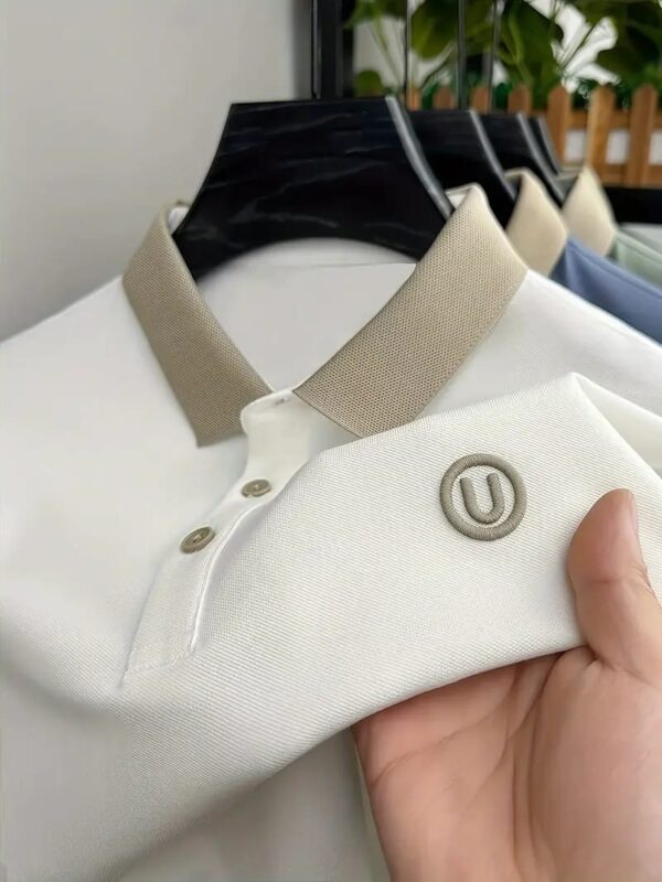 Men's Summer Embroidered Polo – Elegant Summer Style - 1